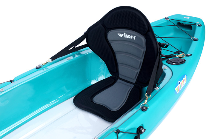 Single Sit on Top Bottom Transparent Fishing Kayak with Deluxe Kayak Seat