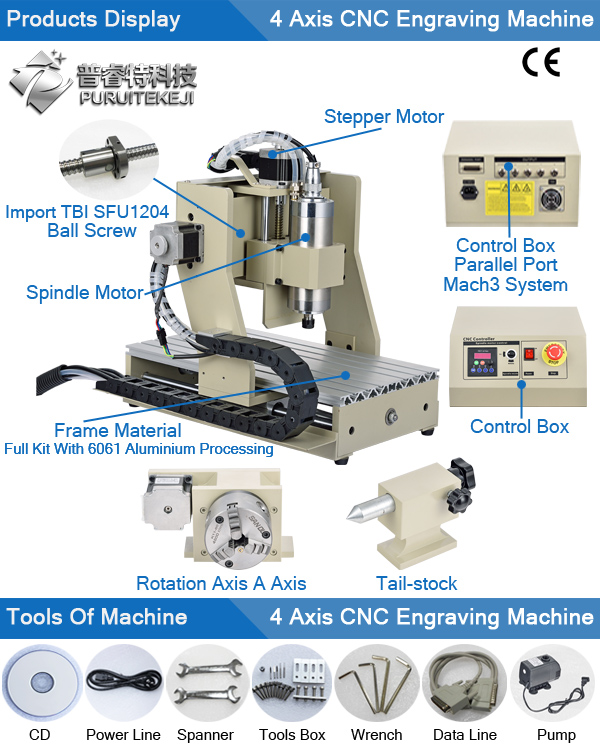 Mini CNC for Processing Wood, Acrylic, Double-Color Sheet