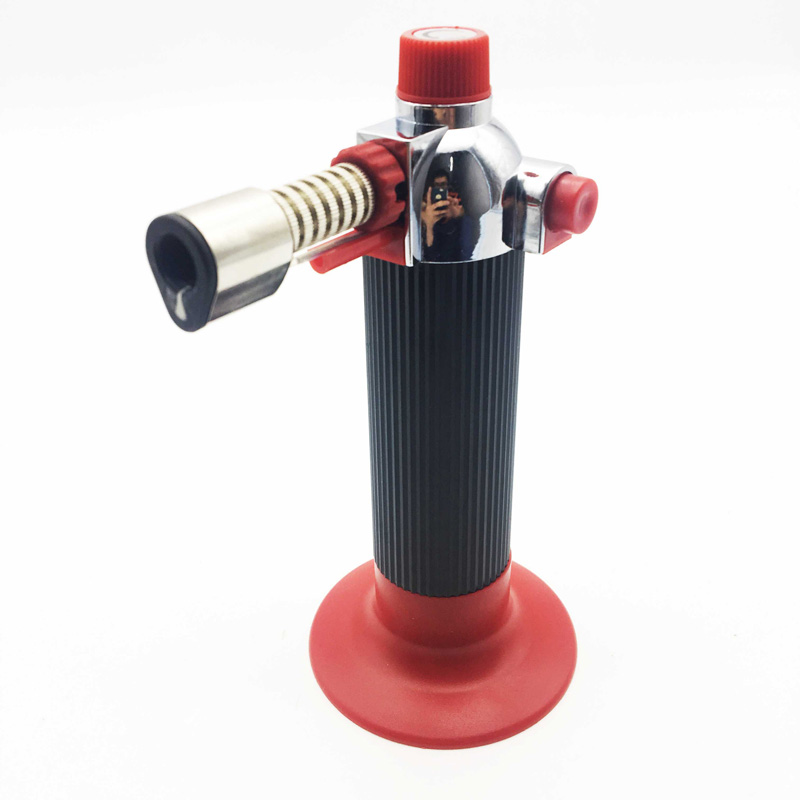 Gas Refillable Red Flamethrower Cigarette Metal Torch Lighter (ES-TL-009)