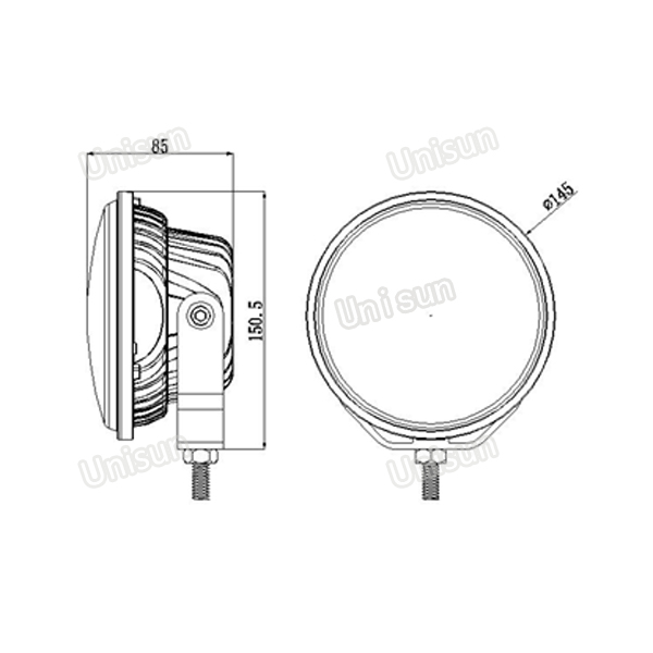 Round 12V/24V 36watt High Low Beam LED Headlight