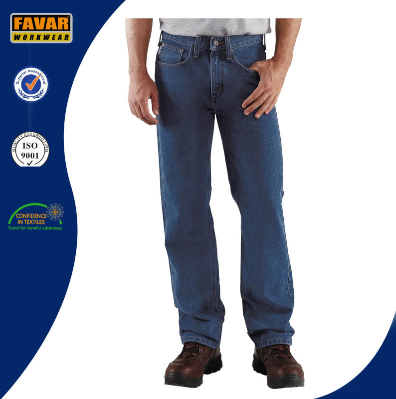 Mens Straight Leg Relaxed Fit Work Jeans