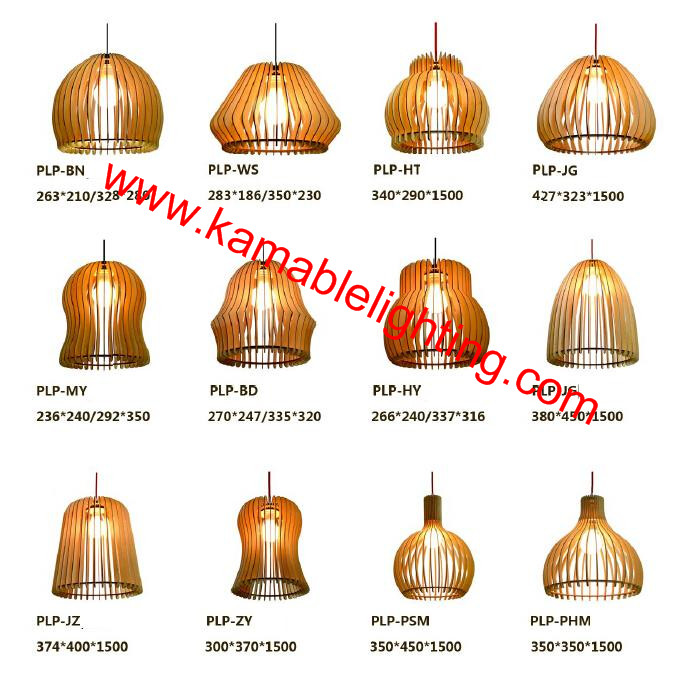 LED Wood Pendant Lighting (KAM-BD-L)