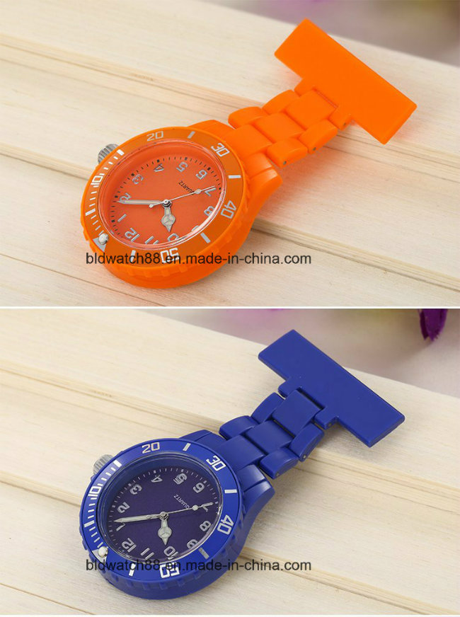 Promotinal Silicone Hanging Nurse Fob Watch with Japan Movement