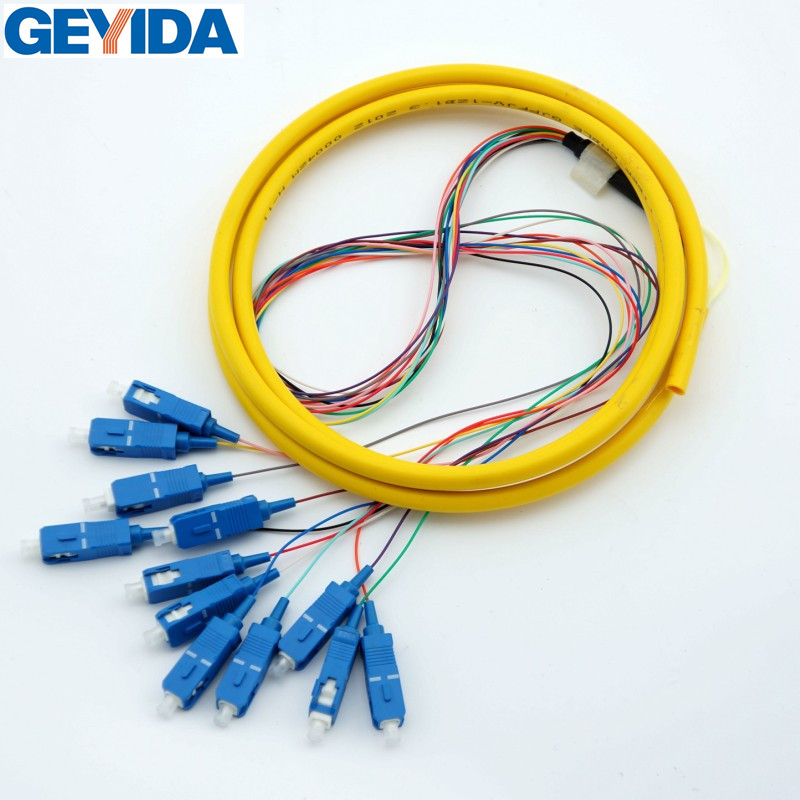 Sc/Upc 12 Core Fiber Optic Prtch Cord / Pigtail