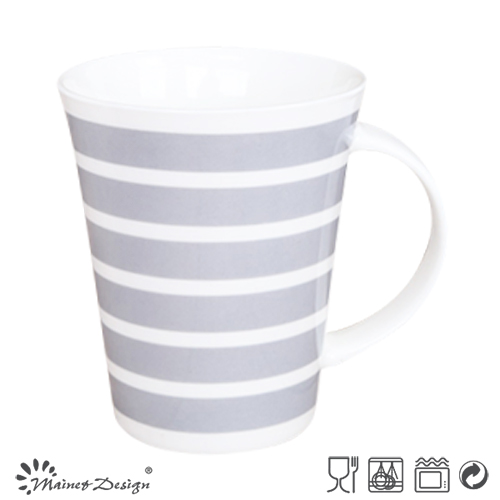 12oz New Bone China Mug with DOT and Strip Design