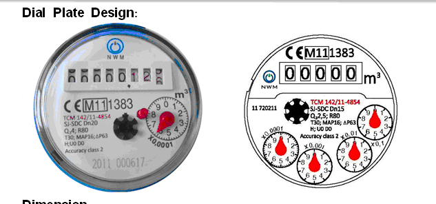 Nwm Single Jet Water Meter (D7-7+2-2)