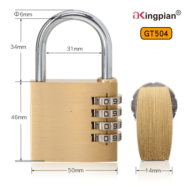 Brass Security Combination Padlock and Code Padlock 50mm