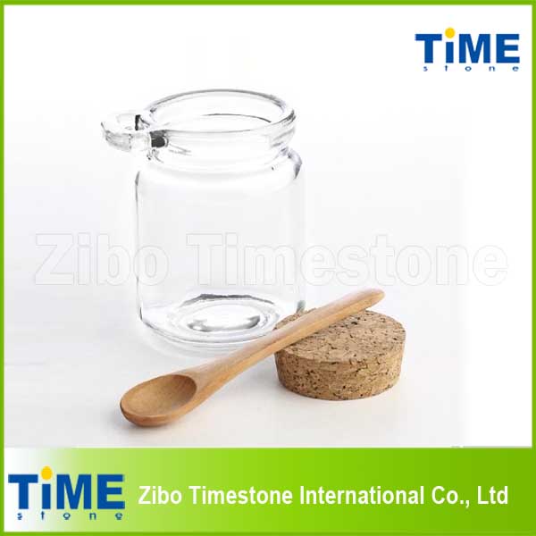 250ml Clear Glass Jar with Cork Top Lid