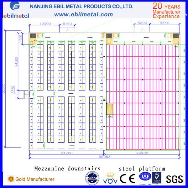 Mezzanine Rack for Worldwide Use (EBILMETAL-ST)