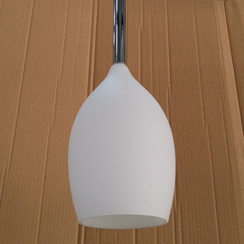 Modern Simple Opal White Glass Pendant Lamp for Livingroom