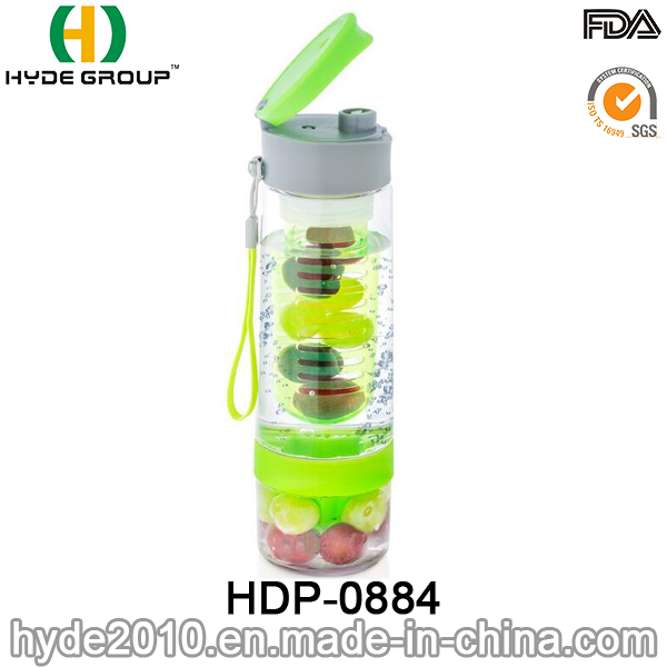 New Design Plastic Fruit Infuser Water Bottle, Tritan Fruit Infusion Water Bottle (HDP-0884)