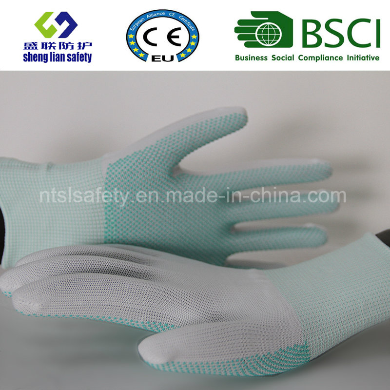 PVC Dots Polyester Work Safety Gloves