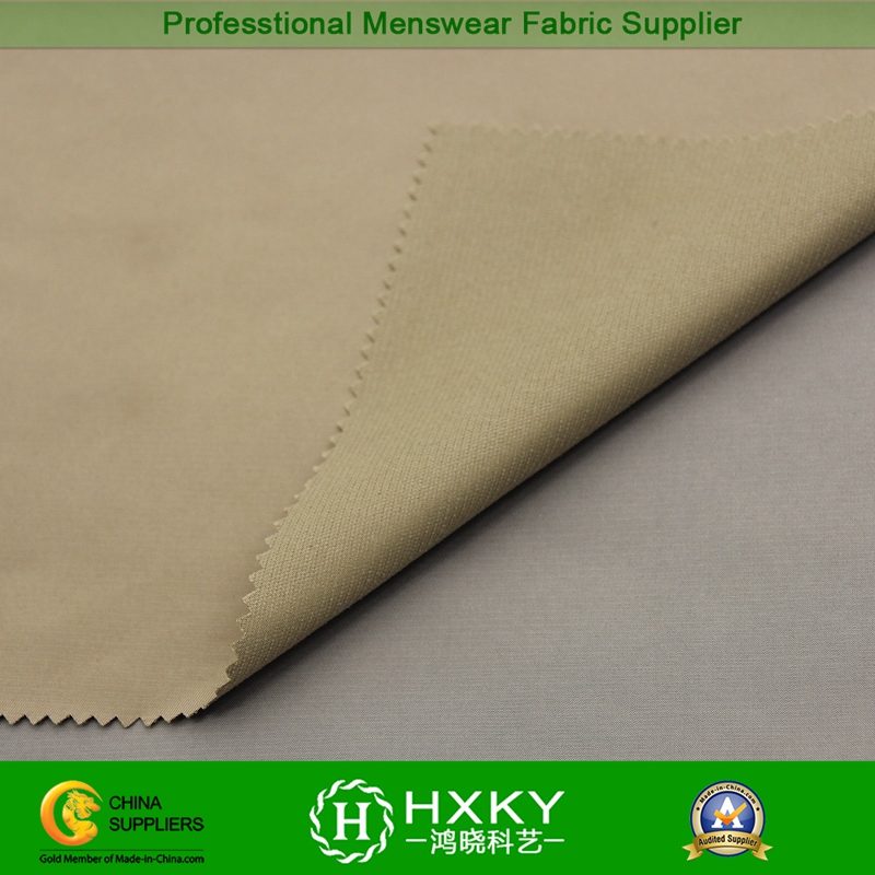 Brushed Plain Dyed Stretch Polyester Fabric for Windbreaker or Jacket