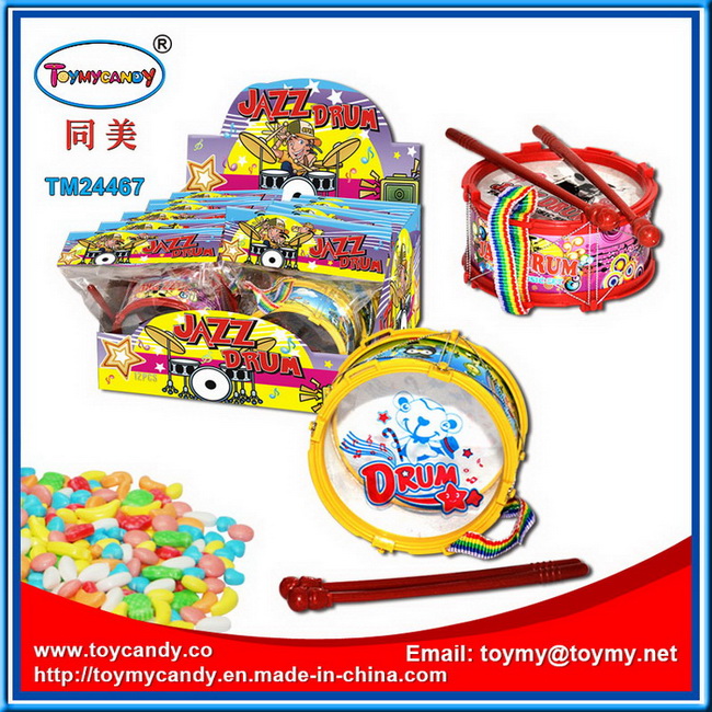 Plastic Jazz Drum Set Toy with Candy Good Promotion Gift