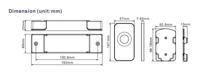 New Single Color/W+Ww/RGB 2.4G Wireless Grouping LED Controller with Ce RoHS FCC