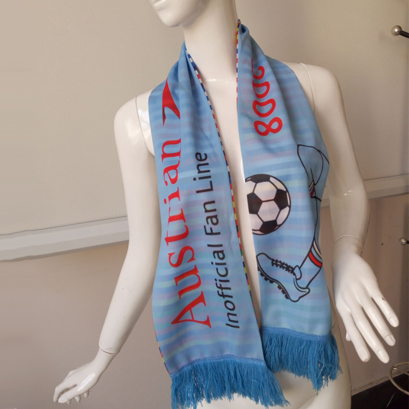 Polyester Blue Football Fans Scarf