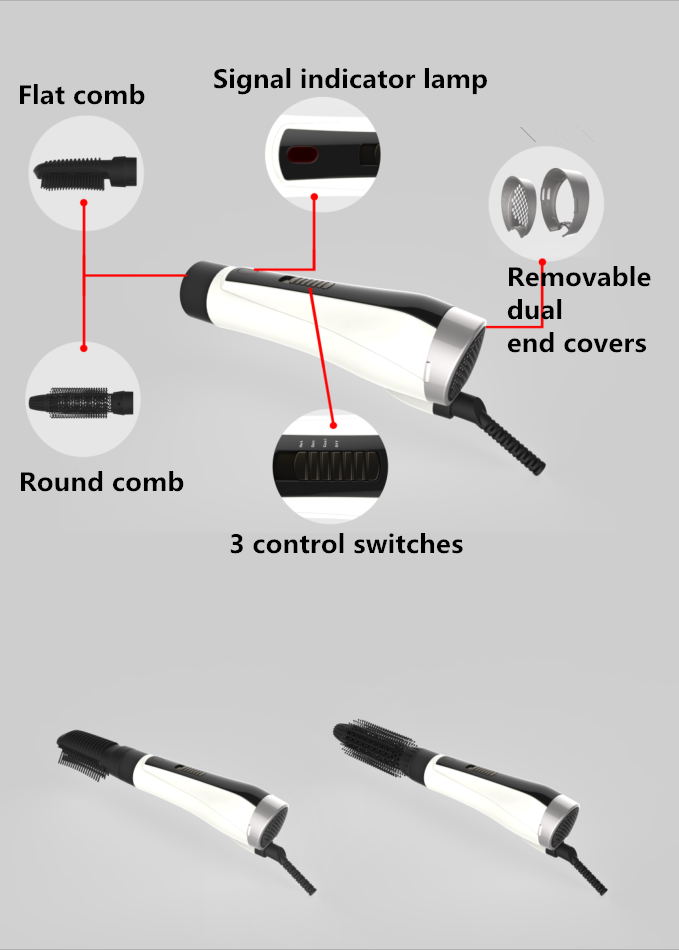 New Ion Generator Hot Hair Dryer Comb