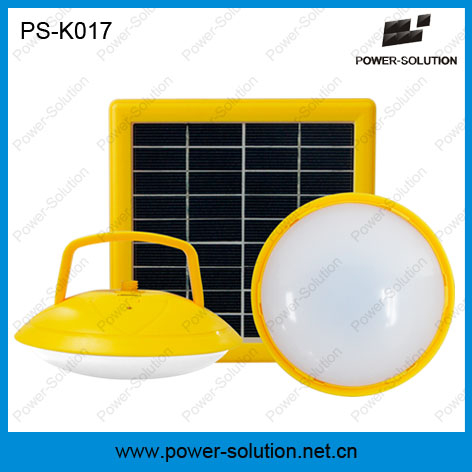 2600mAh Li-ion Battery Small Solar Lighting Kits with USB Mobile Charger and 2LED Bulbs