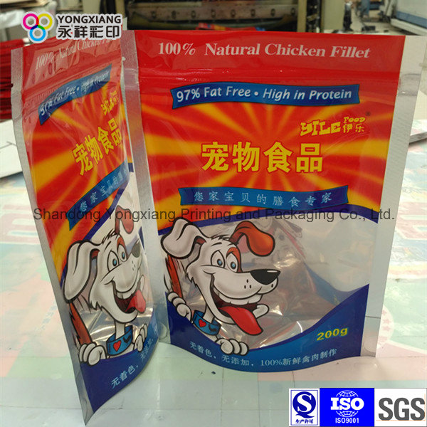 Stand up Ziplock Dog Food Plastic Packaging Bag