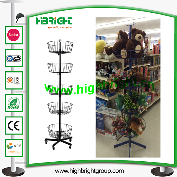 Metal Wire Rotating Basket Rack