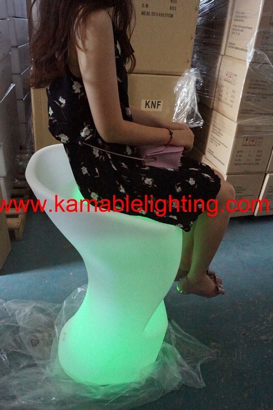 Outdoor Furniture Waterproof LED Bar Stool (H020)