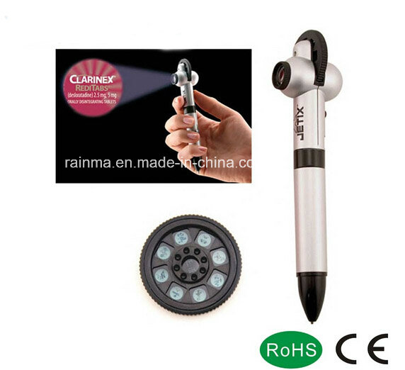 8 Design Light Projector Ball Pen for Kids Promotion