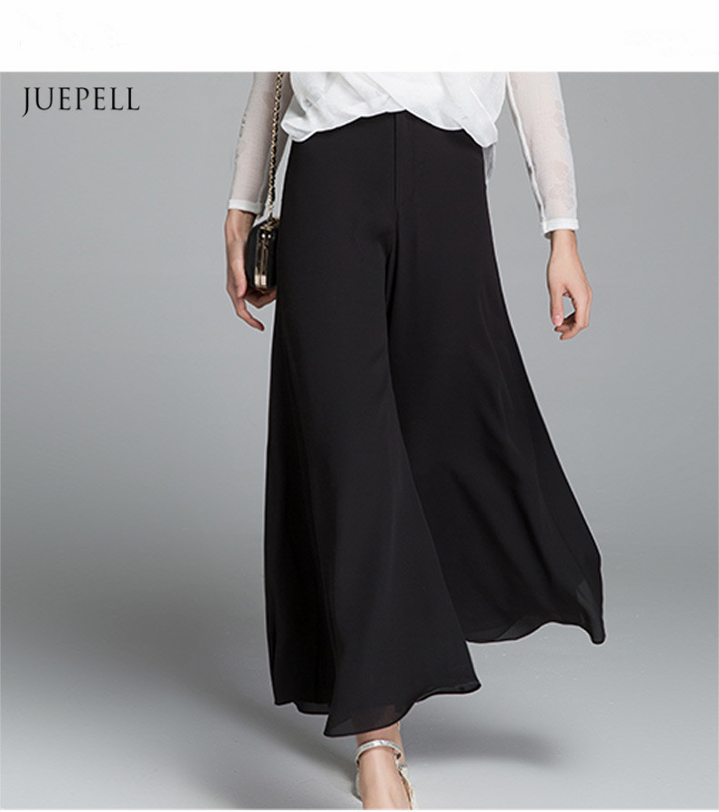 Casual Black Chiffon Loose Pants Women for Summer