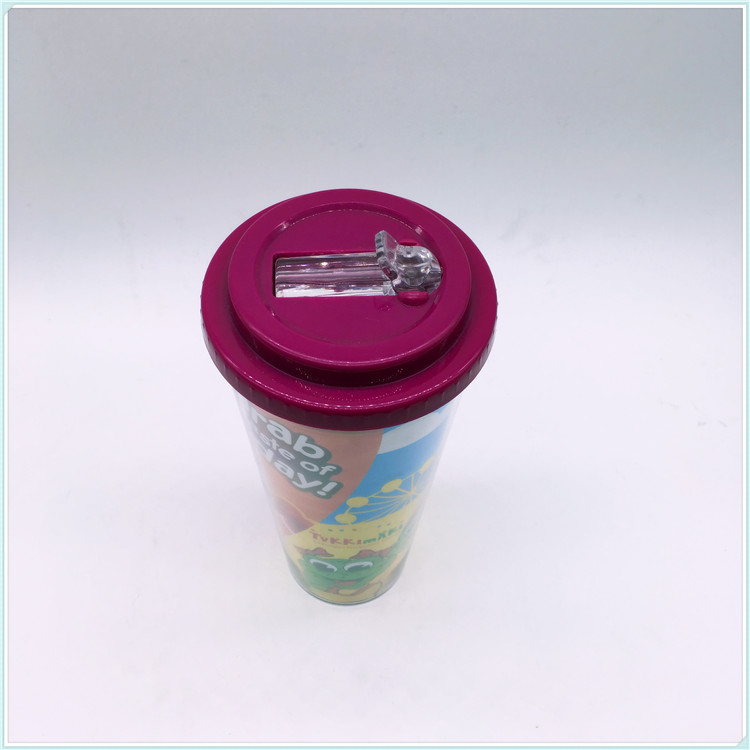 680ml Plastic Water Mug with Plastic Straw (SH-PM02)