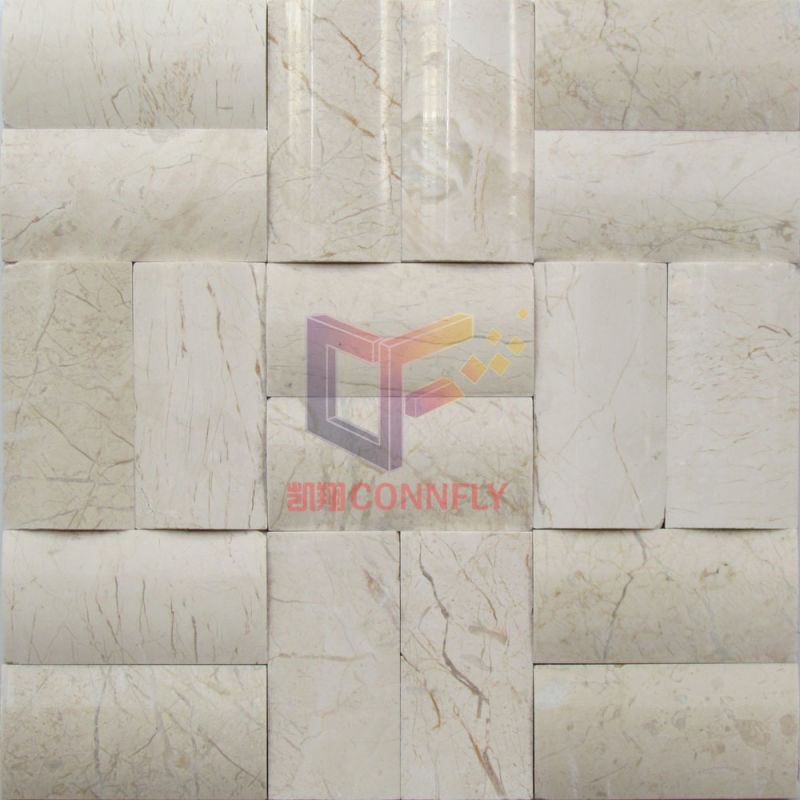 Brick Like Belved Stone Marble Mosaic (CFS1056)