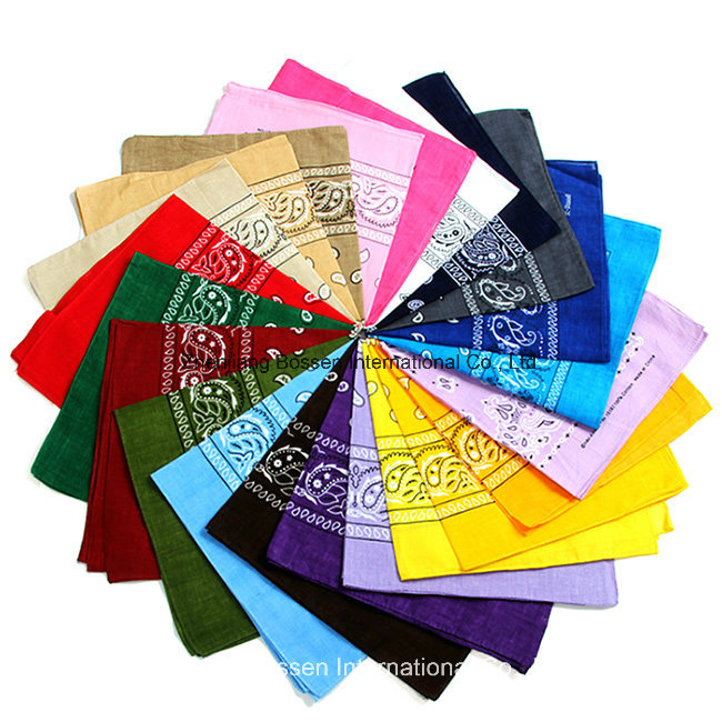 OEM Produce Customized Design Printed Promotional Cotton Bandana Head Wrap