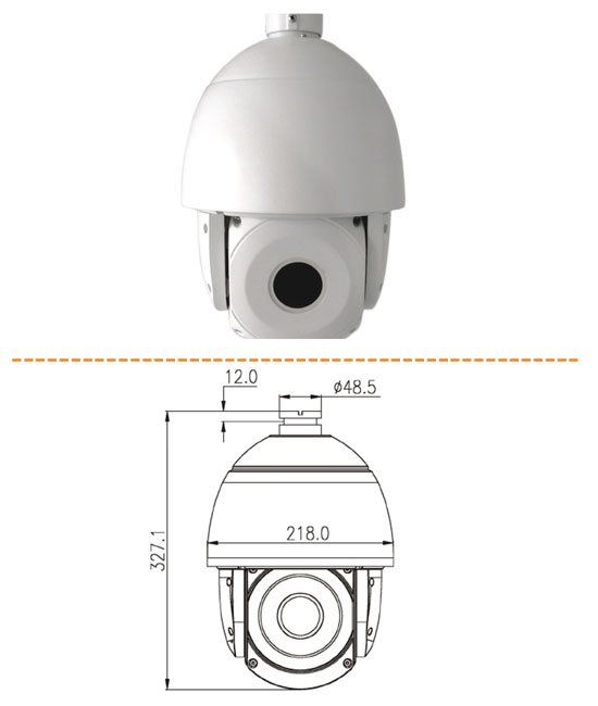 High Speed Dome Camera Housing for PTZ Security Cameraz