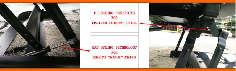 Gas Lifting Height Adjustable Computer Table