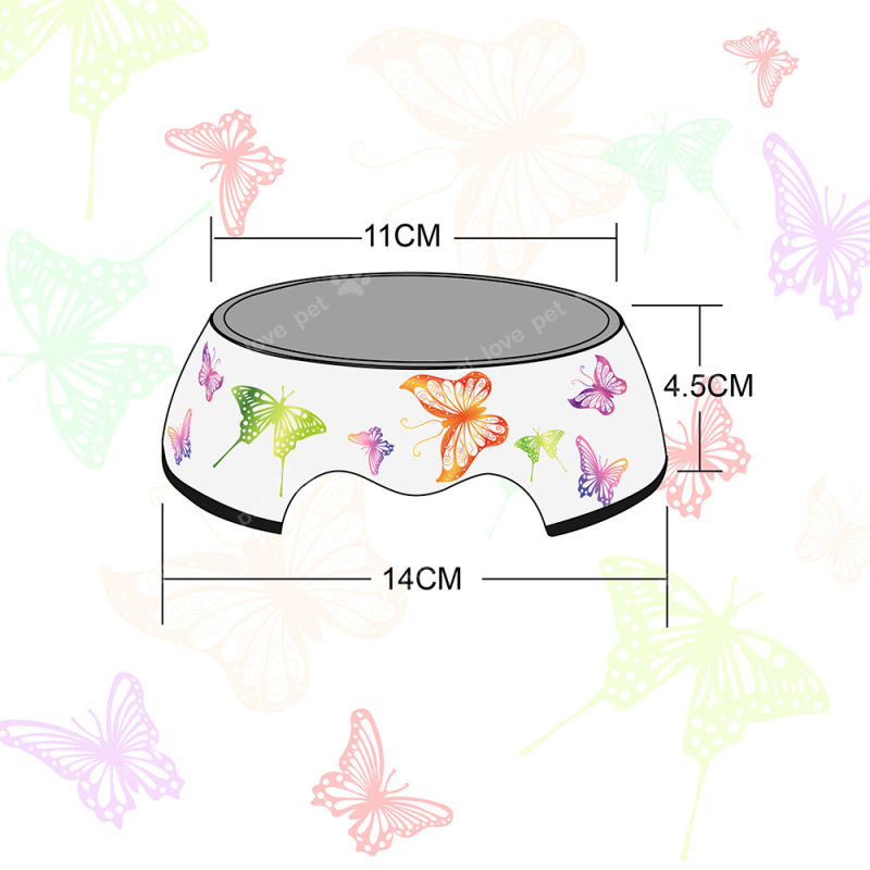 Fashion Design Melamine Bowl with Stainless Steel Pet Bowl