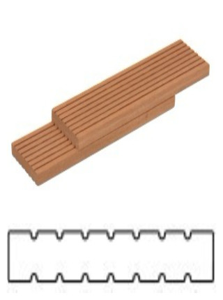 Non-Slip Wood Plastic Composite Decking