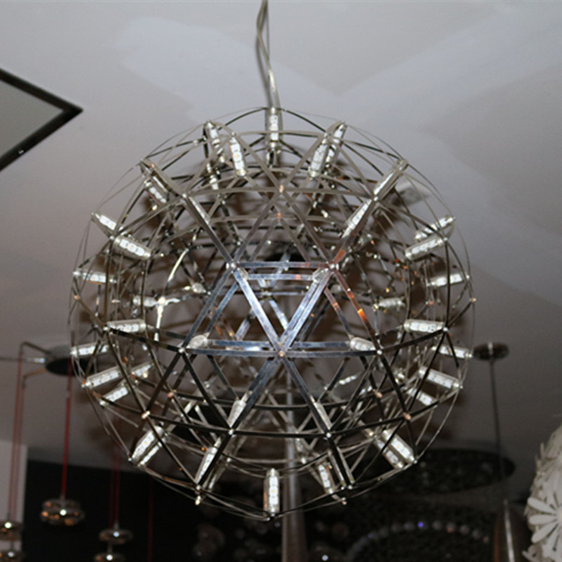 Modern Round Stainless Steel Pendant Lamp for Hotel Project