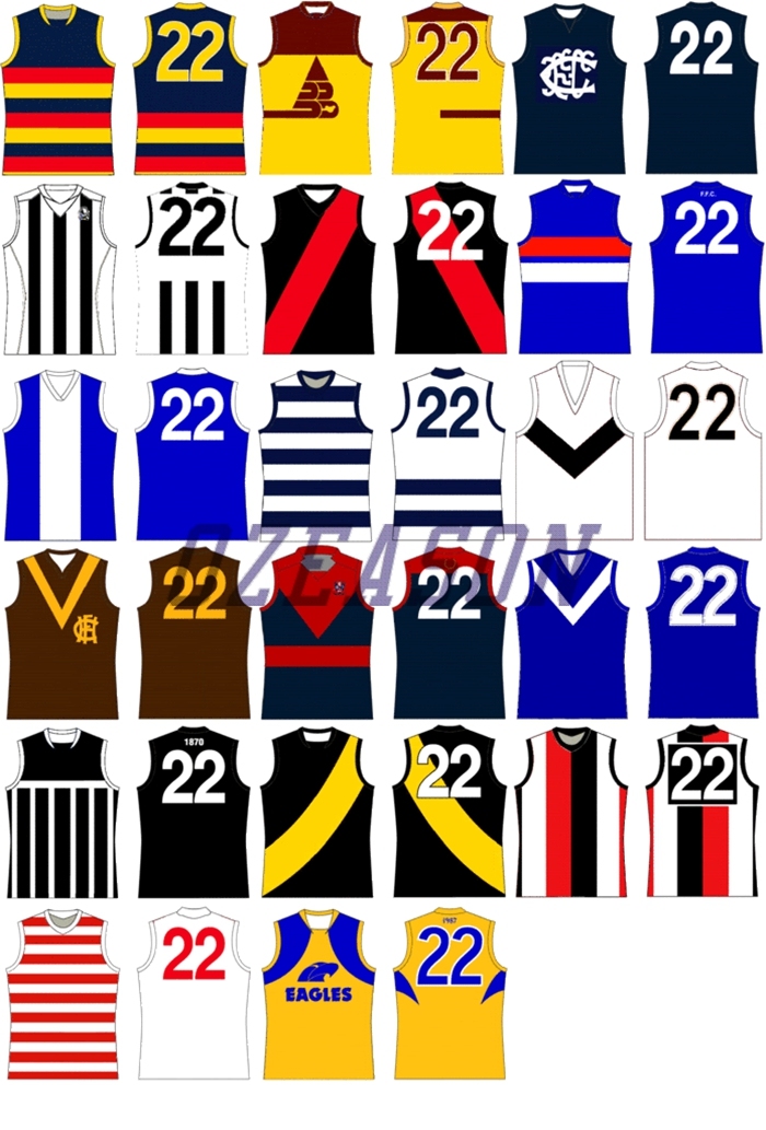 Fashion Style Custom Afl Football Jersey Afl Shorts, Australian Football Socks