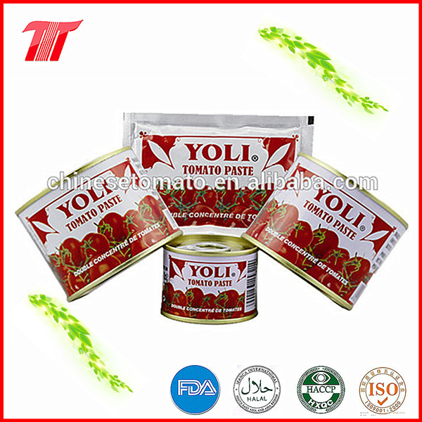 High Quality 70g and 210g Tomato Paste of Yoli Brand