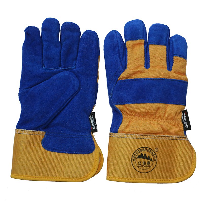 Thinsulate Full Lining Rubberized Cuff Winter Working Safety Gloves