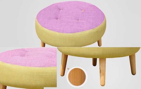 Fabric Wooden Stools with High Quality