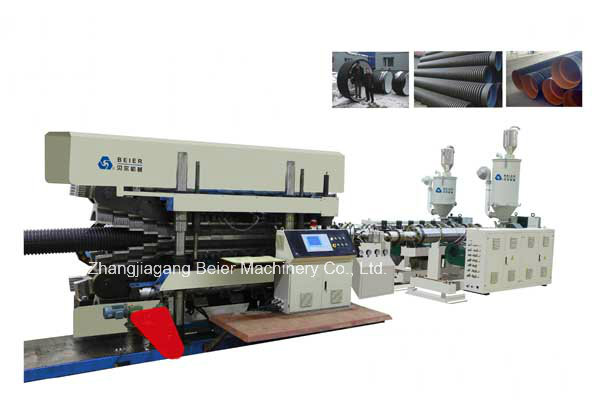 PE Double Wall Corrugated Pipe Production Line