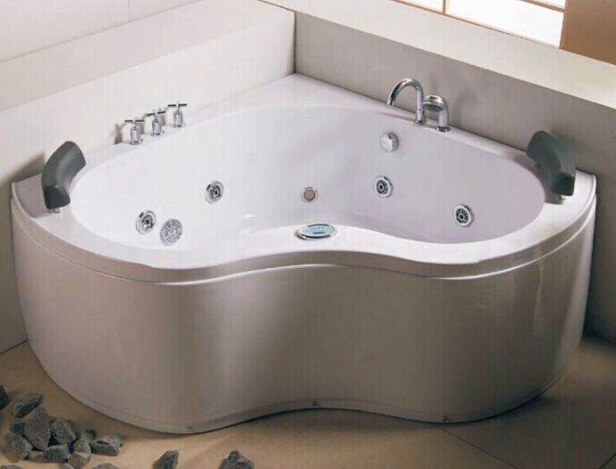 Corner Double People Jacuzzi Indoor Bathtub (CL-333)