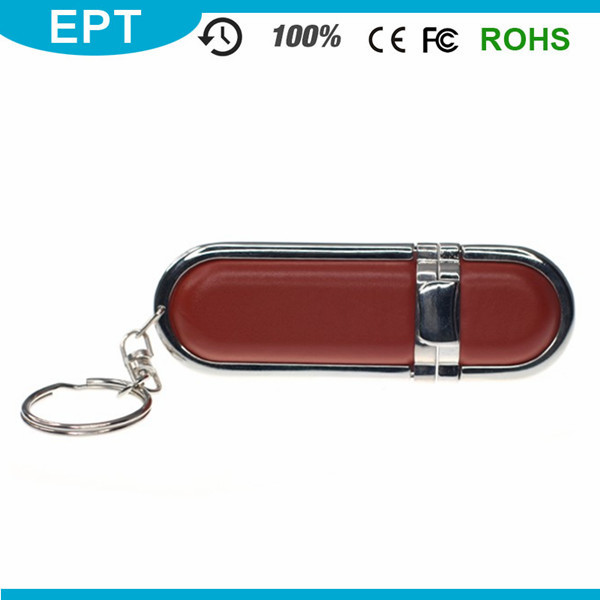 OEM Logo Top Quality Leather USB Flash Drive (EB076)