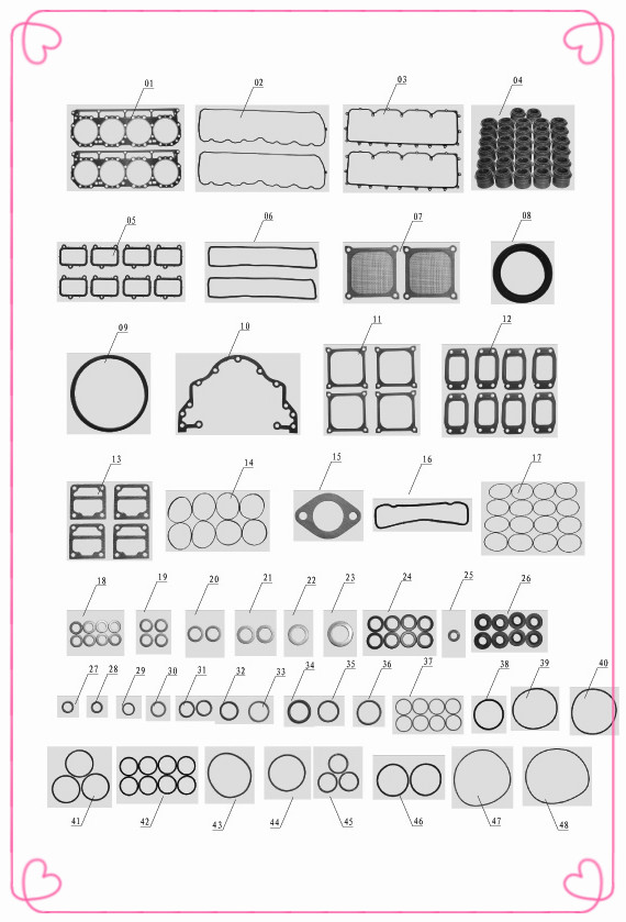 Full Gasket for Hyundai Diesel & Oil Engine H100