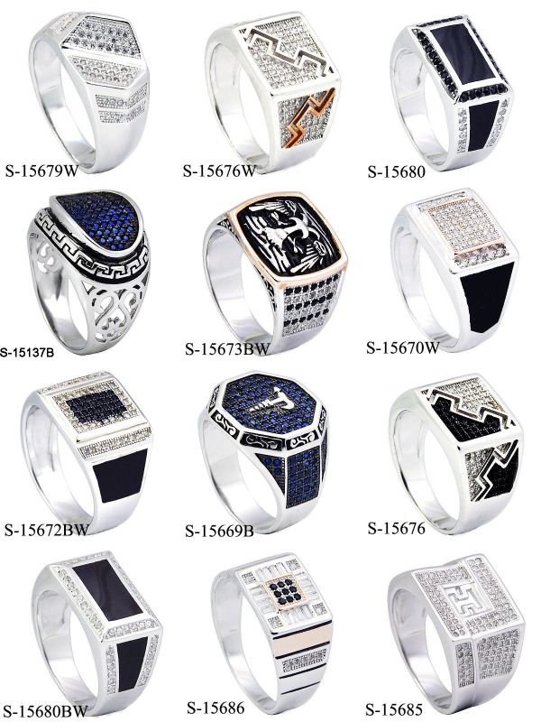 Factory Latest Models 925 Sterling Silver Men Ring.