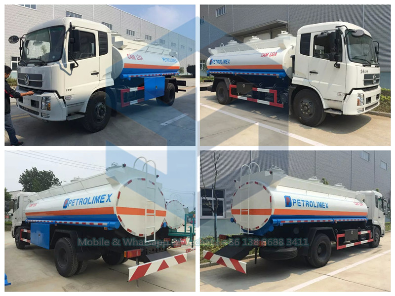 10000L Dongfeng Kingrun Cummins Engine 180HP Oil Refueling Tank Truck