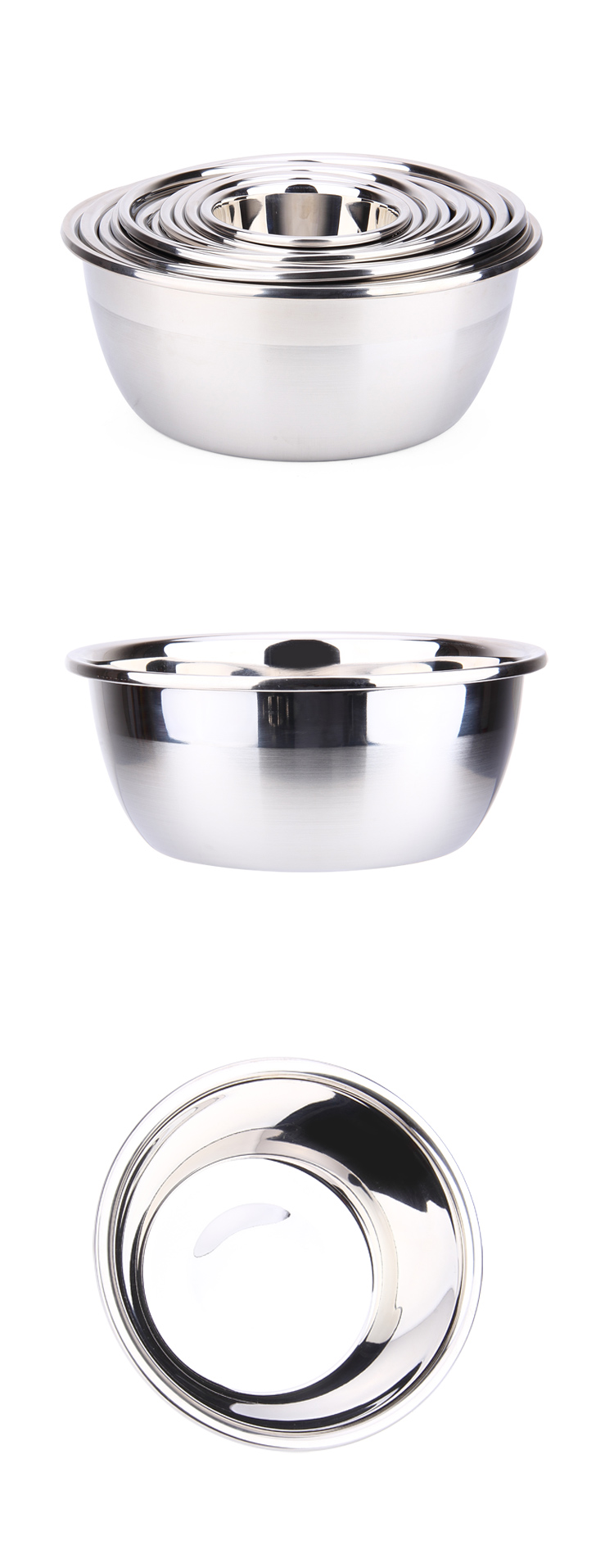 Multi-Size High Quality Stainless Steel Mixing Bowl Seasoning Pot