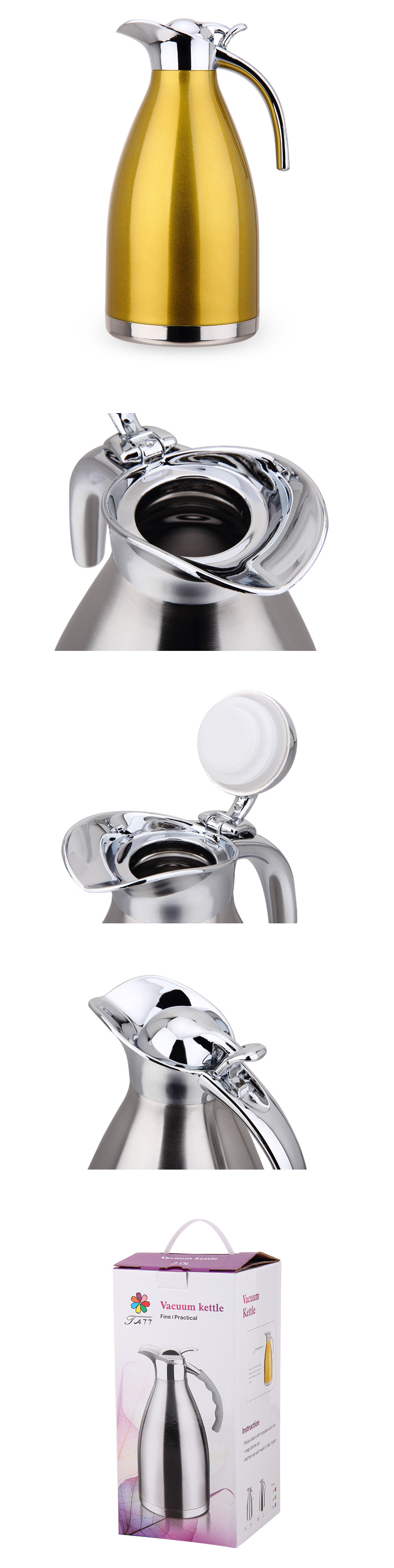 201 Double Wall Stainless Steel Coffee Carafe/Vacuum Kettle