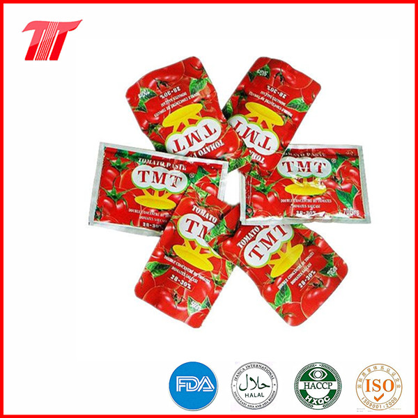 Organic Sachet Tomato Paste Fine Tom Brand for Dubai Market