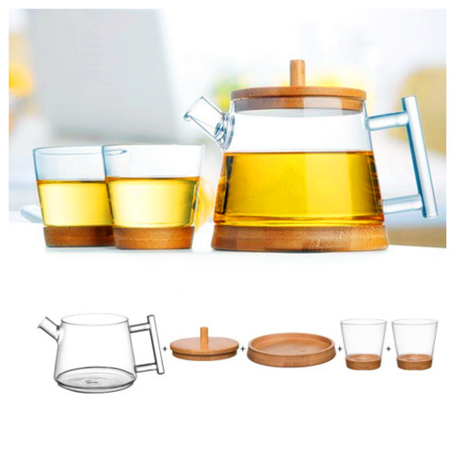 Fashion Design Glass Water Pot Glass Tea Set