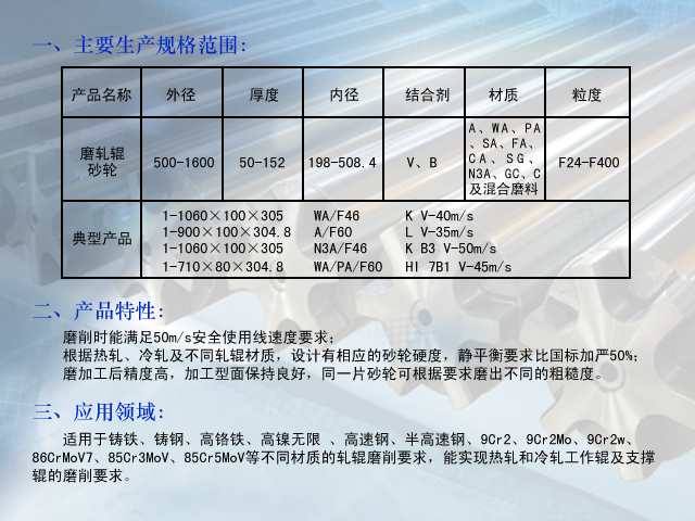 Roll Grinding Wheels